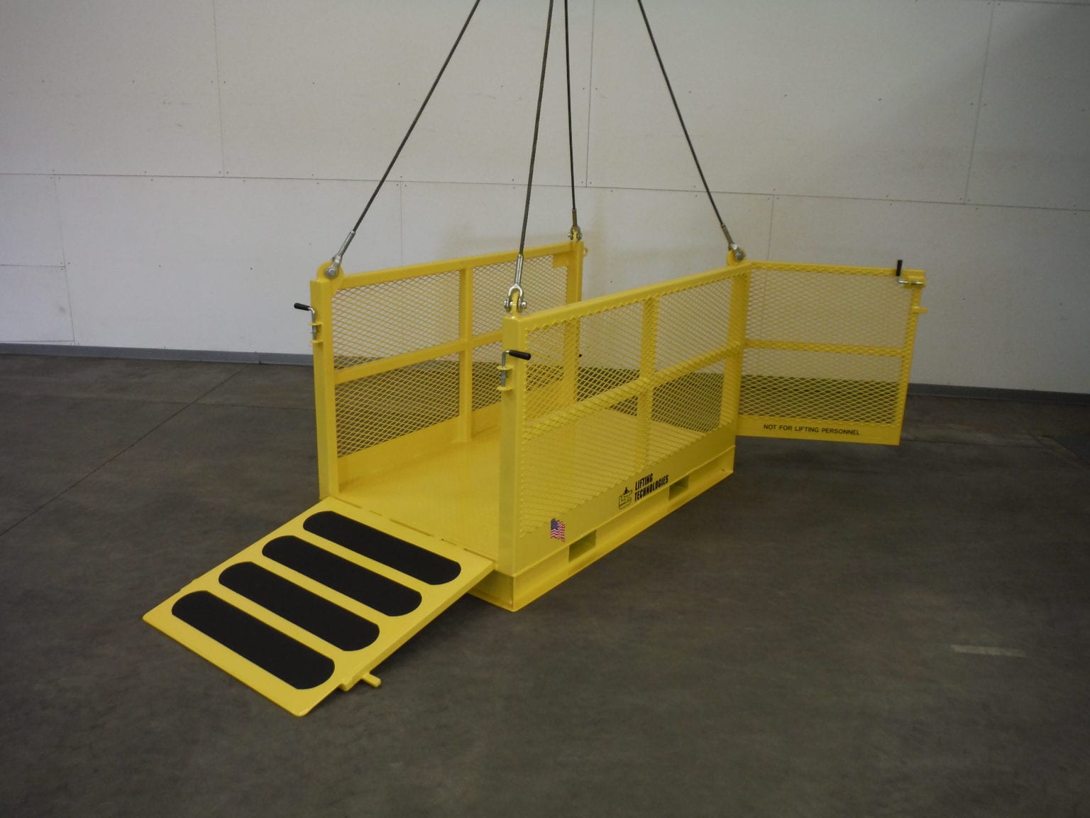 Custom Material Basket with NonSkid Ramp Lifting Technologies