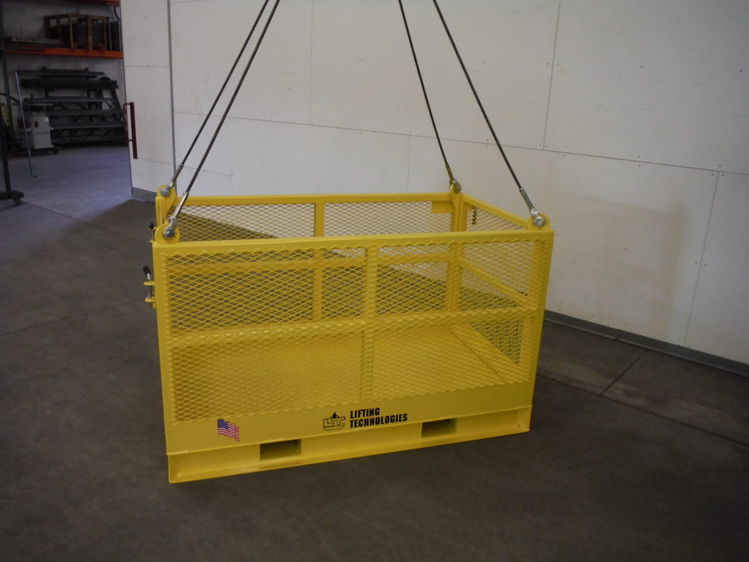 Custom Material Basket with Non-Skid Ramp - Lifting Technologies