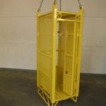 Custom 2 Man Basket with Removable Panel. Side view