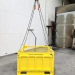 Custom Material Platform with Ramp for Crane Suspension. Front view