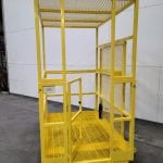 Custom Forklift Personnel Platform with Removable Overhead. Side view