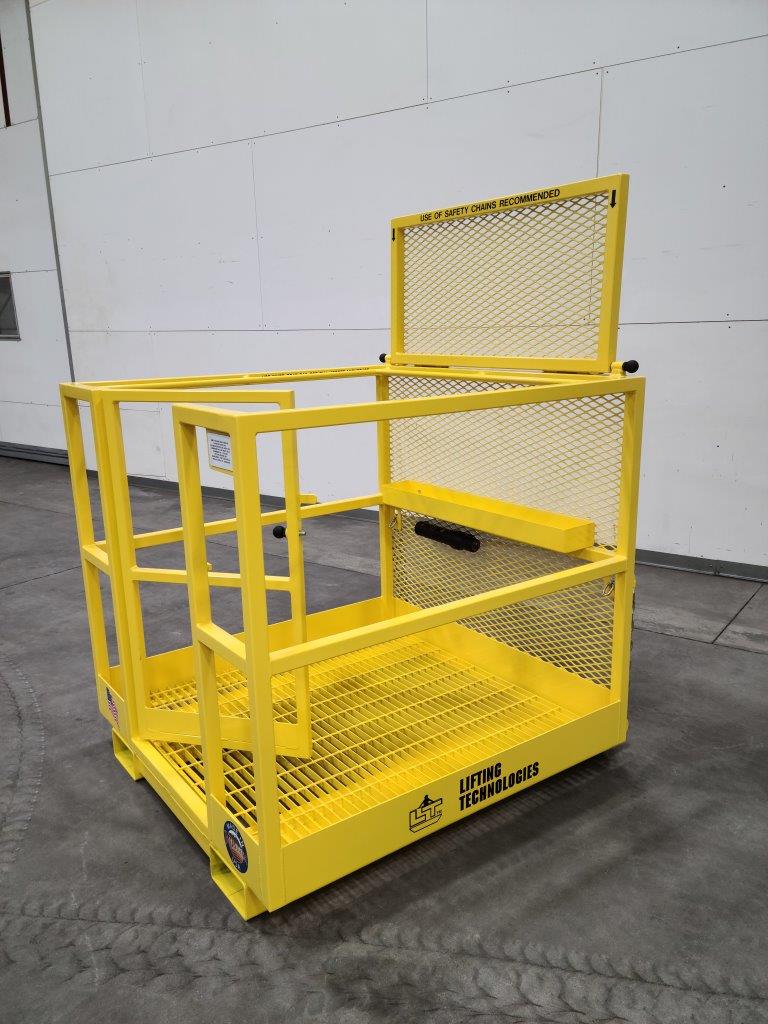 Safety Yellow Two-Person Professional Forklift Man Basket