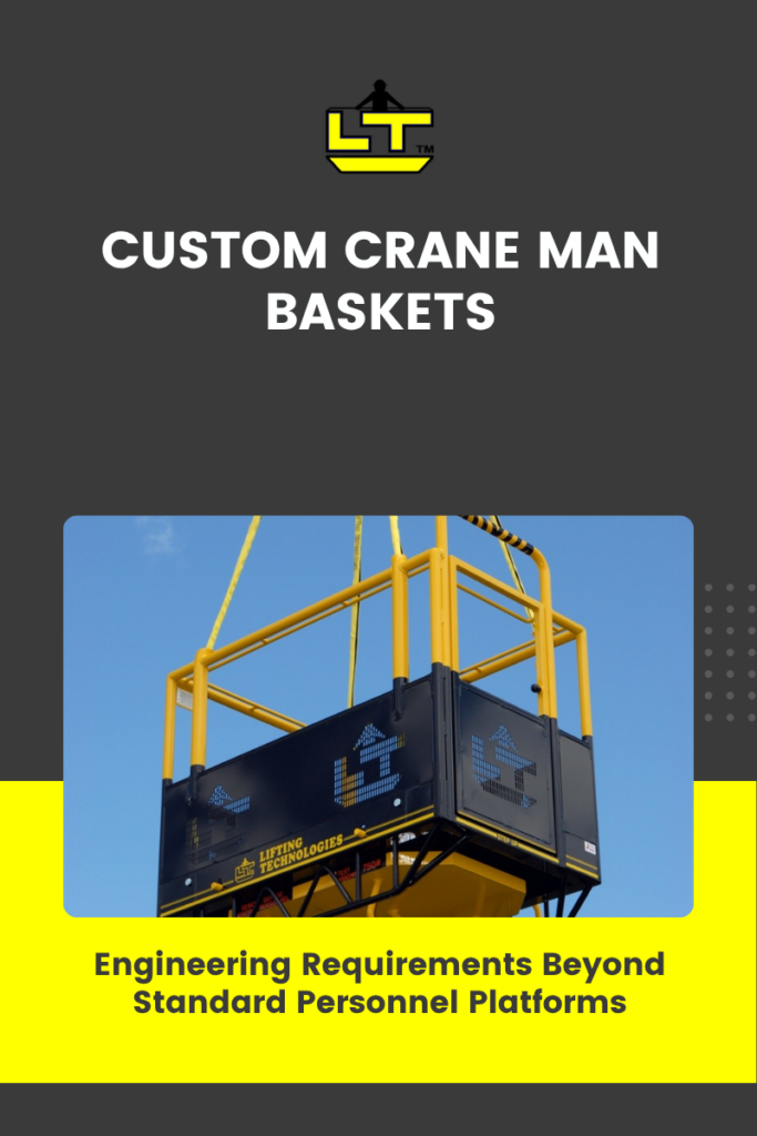 custom crane man basket