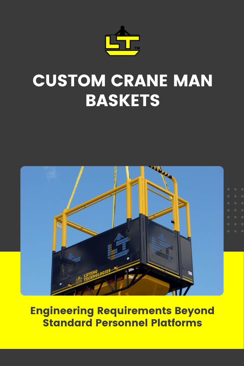 custom crane man basket
